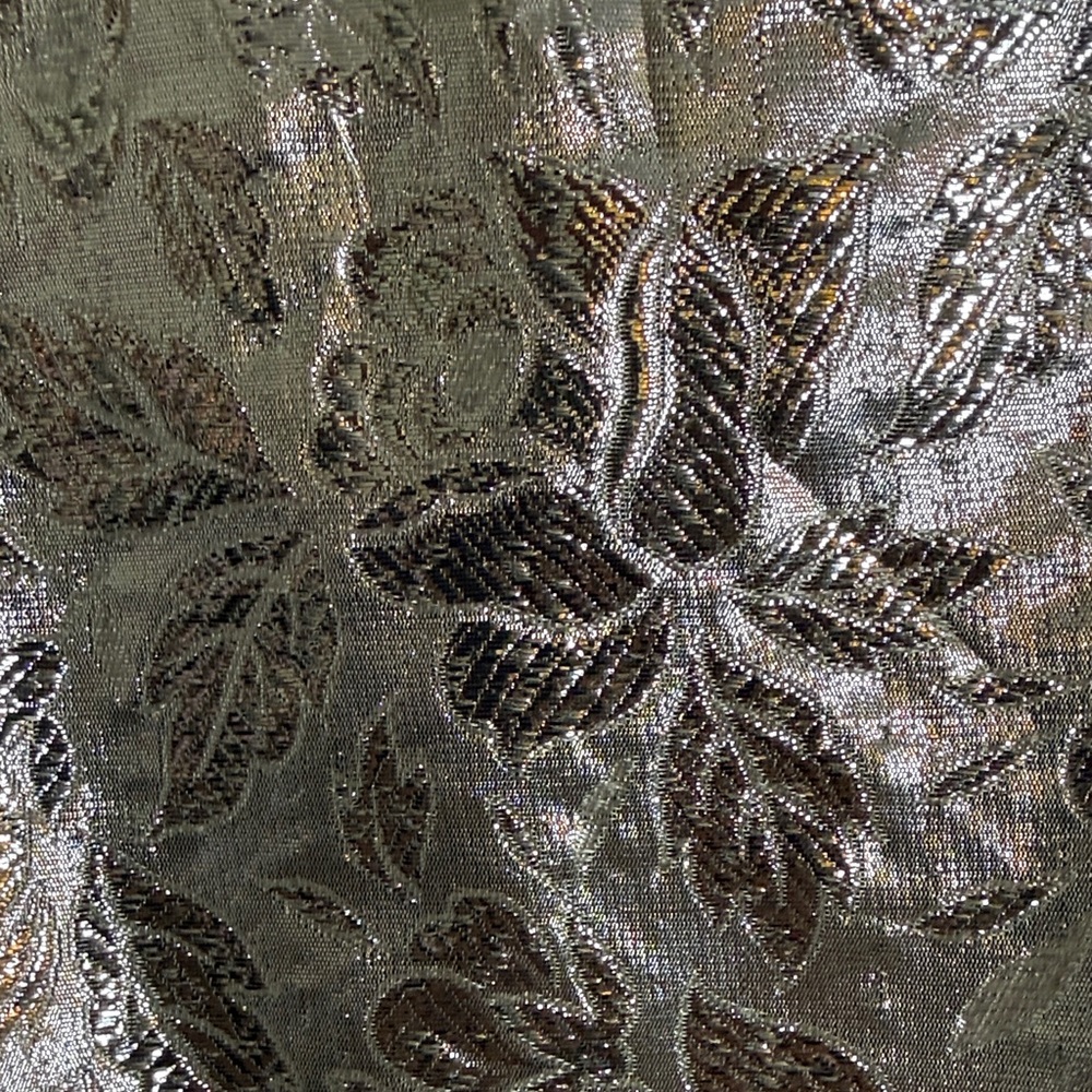 Vintage Metallic Silver Cheongsam-Style Women's Dress - Picture 7 of 15